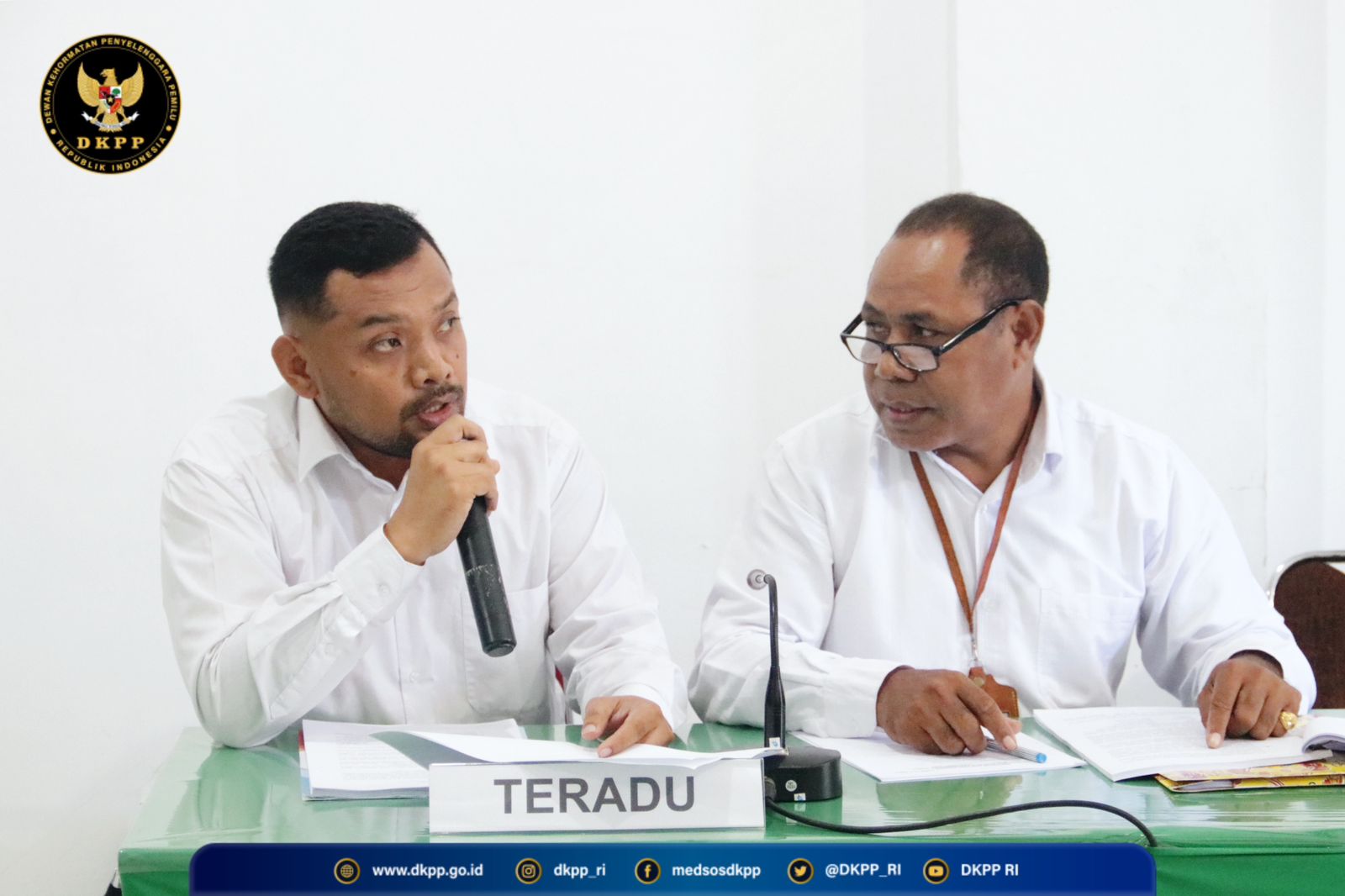 DKPP Periksa Ketua Dan Anggota KPU Teluk Wandoma Karena Masih Berstatus