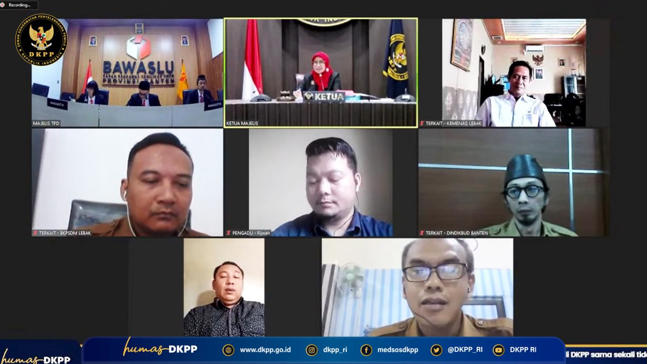 Dkpp Periksa Ketua Dan Anggota Bawaslu Lebak Karena Diduga Abaikan Putusan Dkpp Dkpp Ri 7385