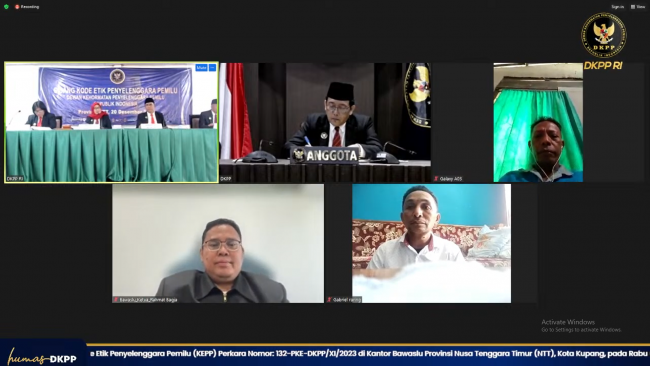 Sidang Hibrida Perkara 132-PKE-DKPP/XI/2023